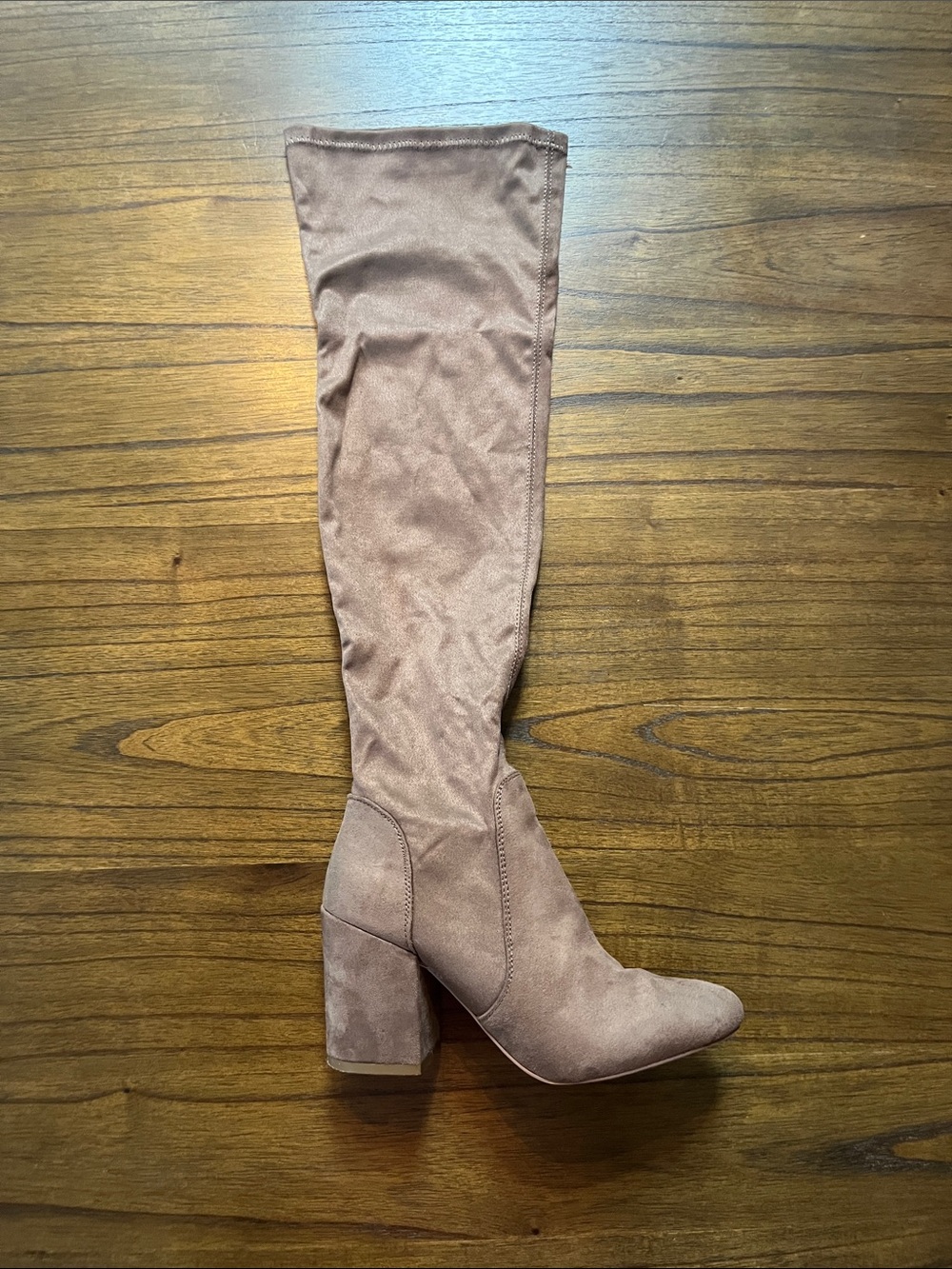 Women’s Taupe Over the Knee Heeled Boots